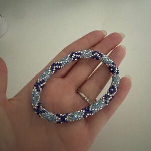 Blue sparkly bracelet